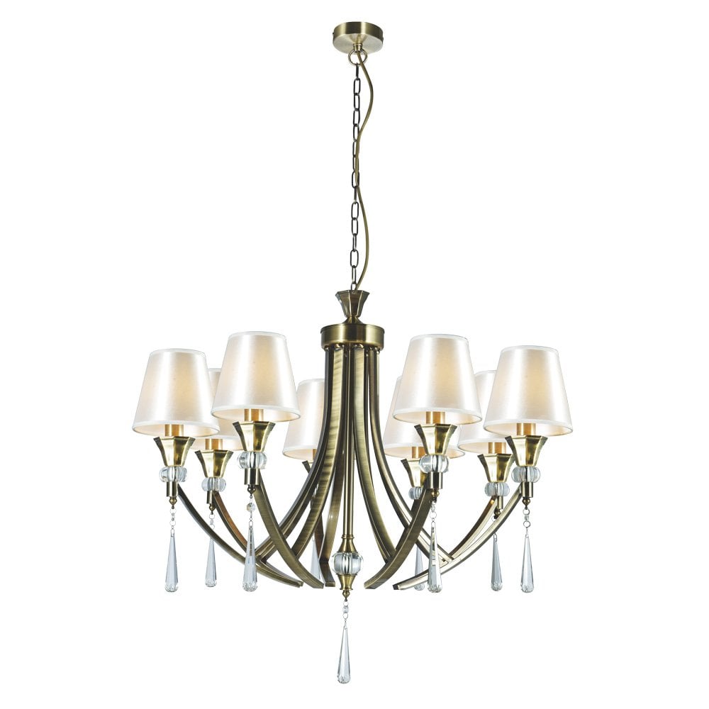 Sophia Antique Brass 8 Light Pendant