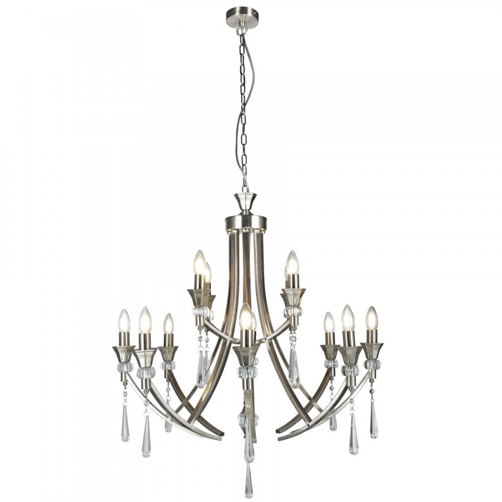 Sophia Satin Chrome 12 Light Pendant