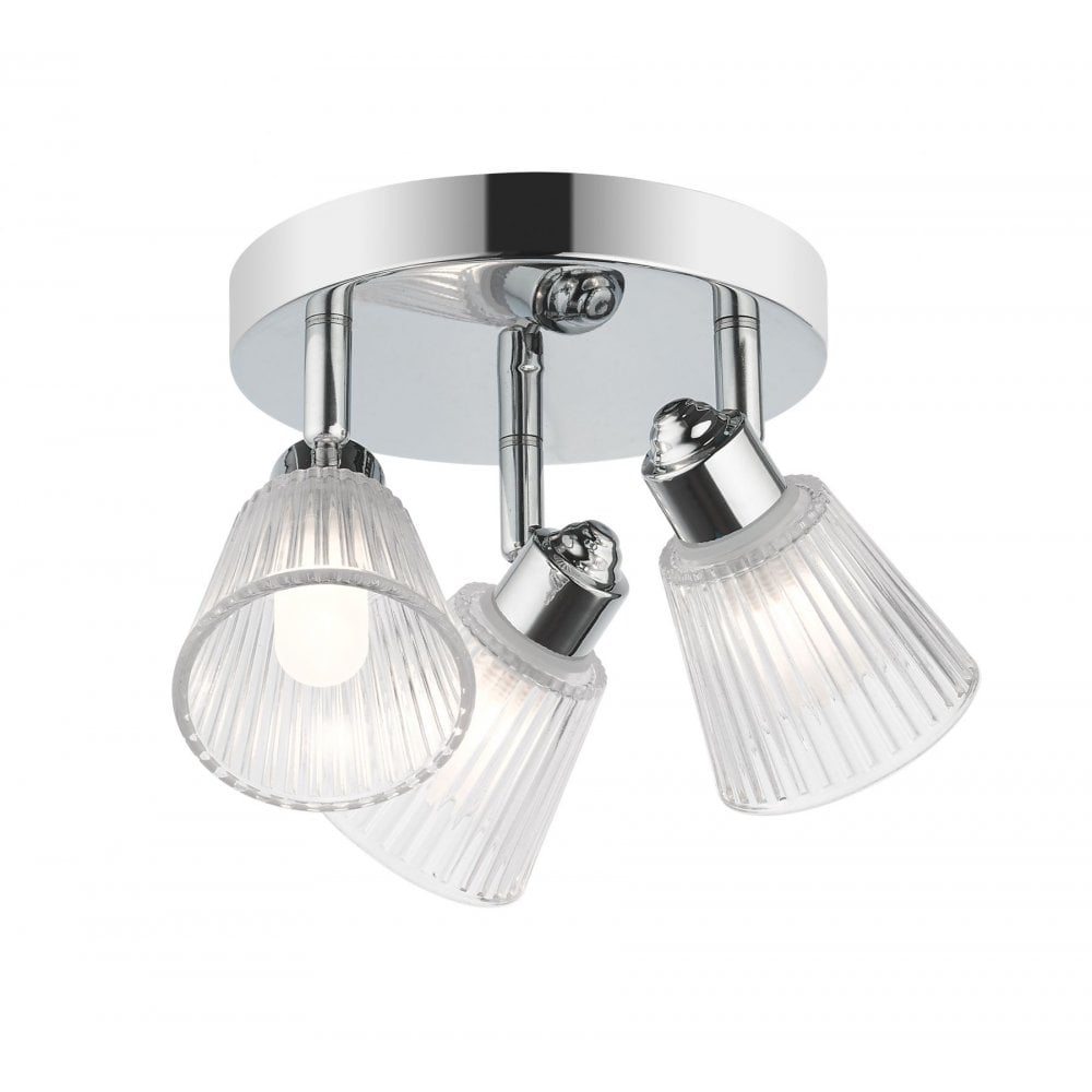 Gatsby 3 Light Polished Chrome Bathroom Ceiling Light IP44