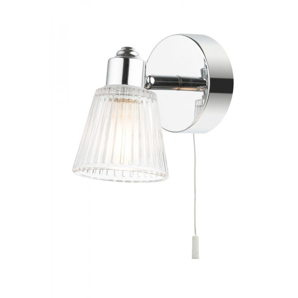 Gatsby 1 Light Polished Chrome Bathroom Wall Light IP44