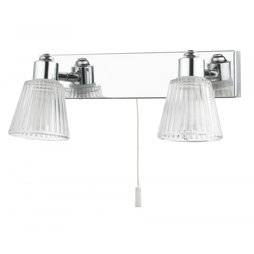Gatsby 2 Light Polished Chrome Bathroom Wall Light IP44
