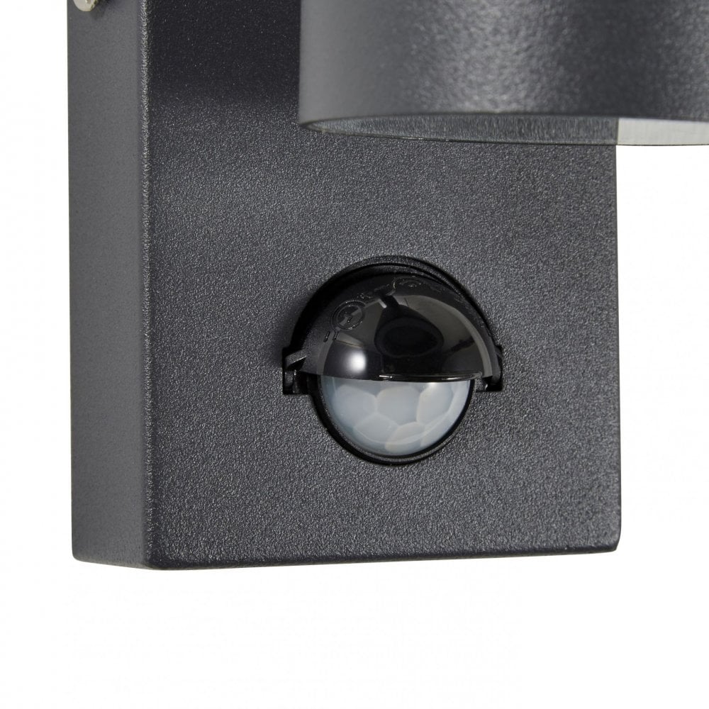 Leto IP65 Up or Down PIR Sensor light in Anthracite