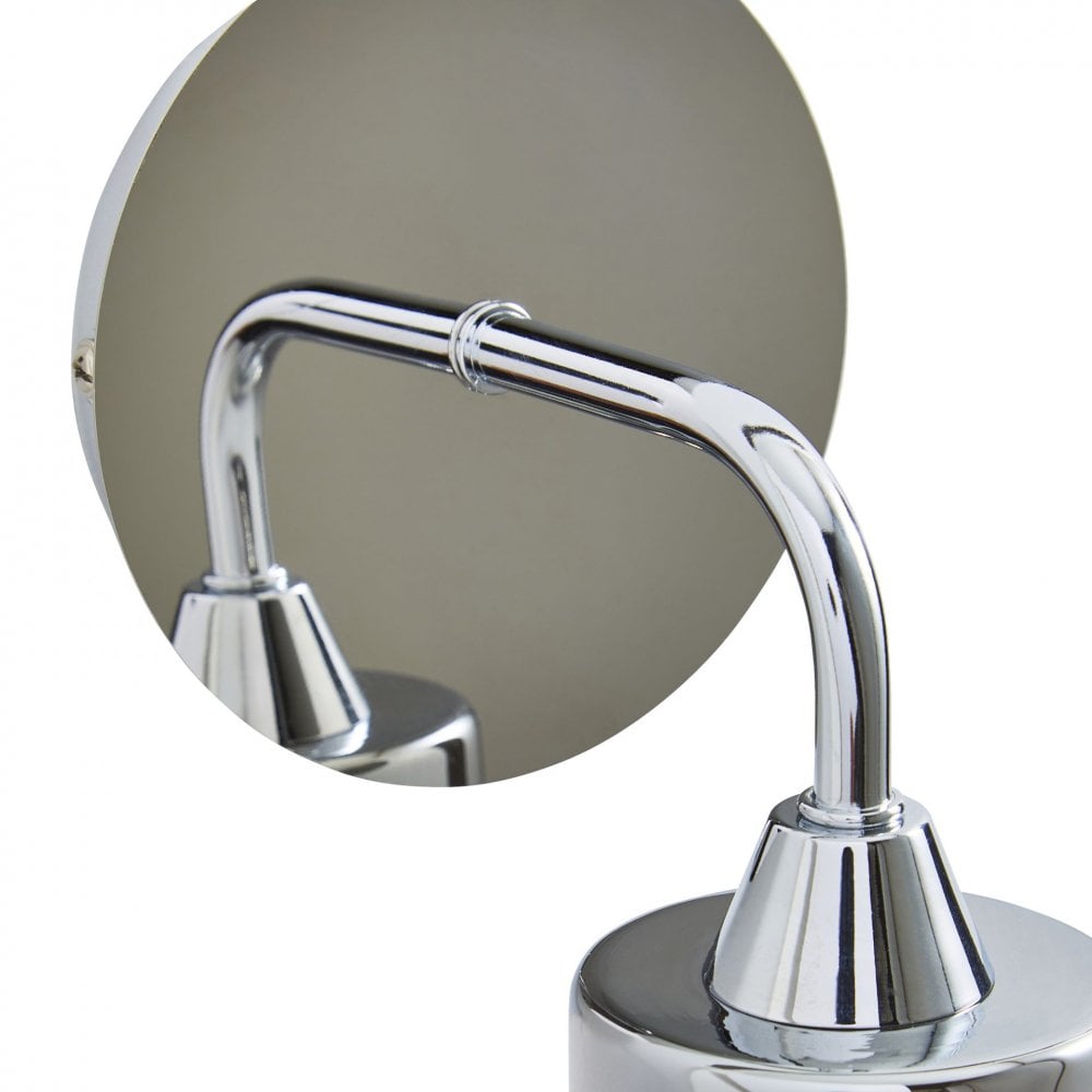 Patras Wall Light in Chrome & Smoked Glass IP44
