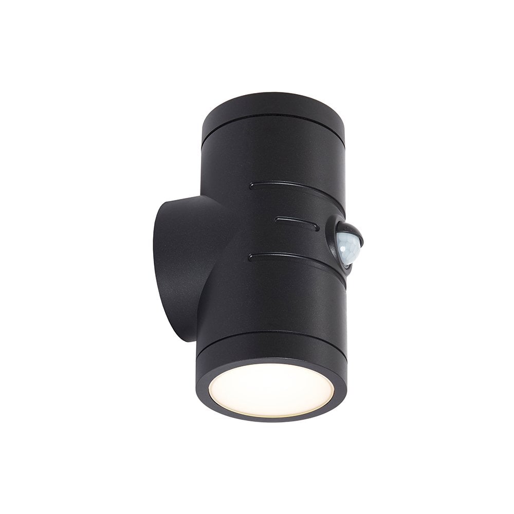 Reef Up and Down Wall Light in Black with PIR Sensor