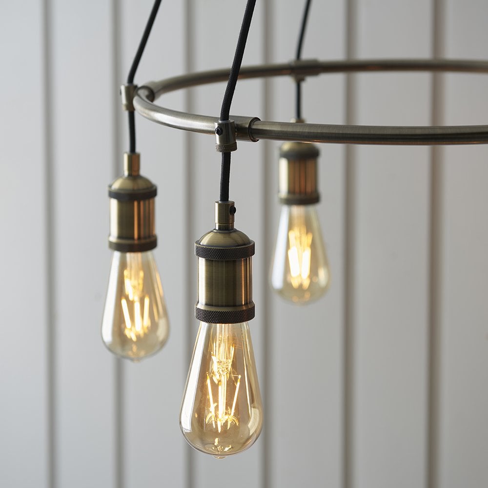 Hal 6 Light Brass Pendant