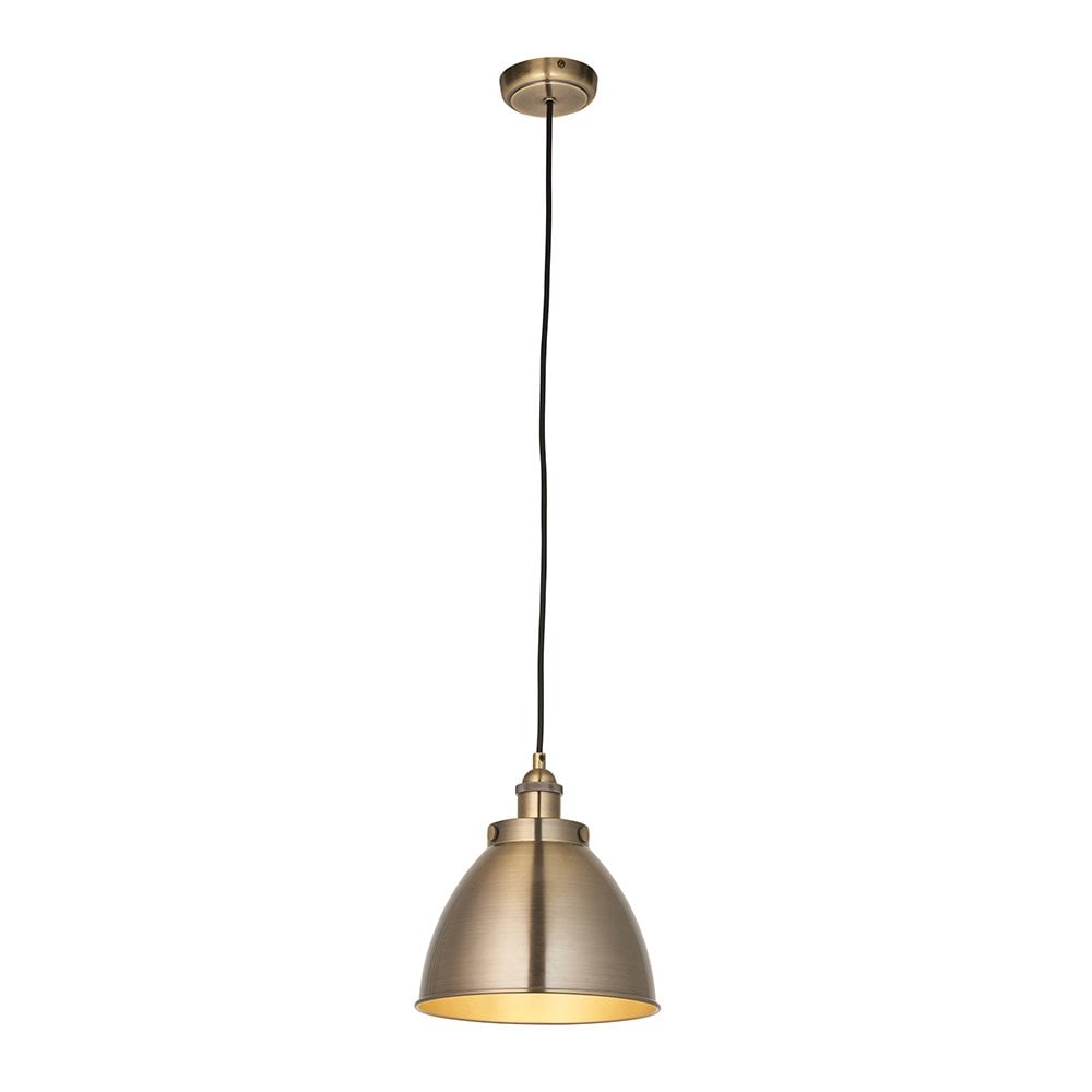 Franklin Small Antique Brass Pendant