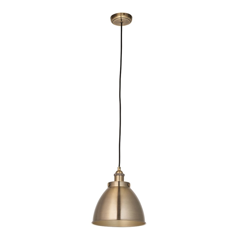 Franklin Small Antique Brass Pendant