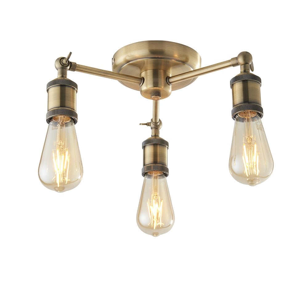 Hal 3 Light Semi Flush Fitting