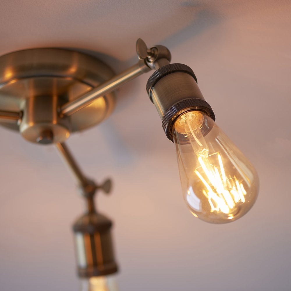 Hal 3 Light Semi Flush Fitting