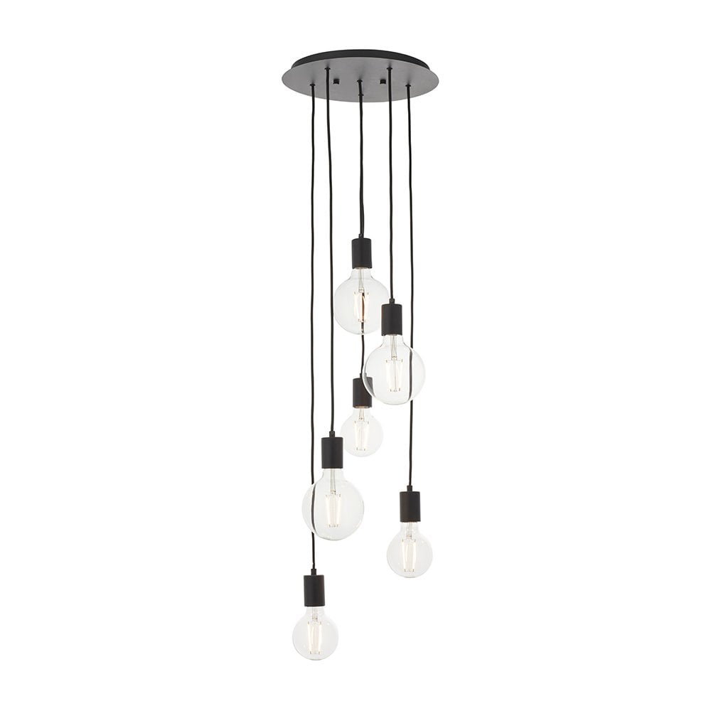 Studio 6 Light Cluster in Matt Black
