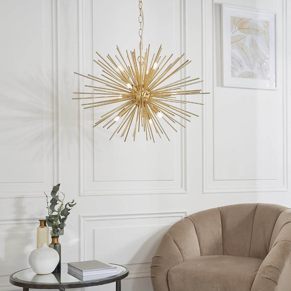 Orta 9 Light in Satin Gold