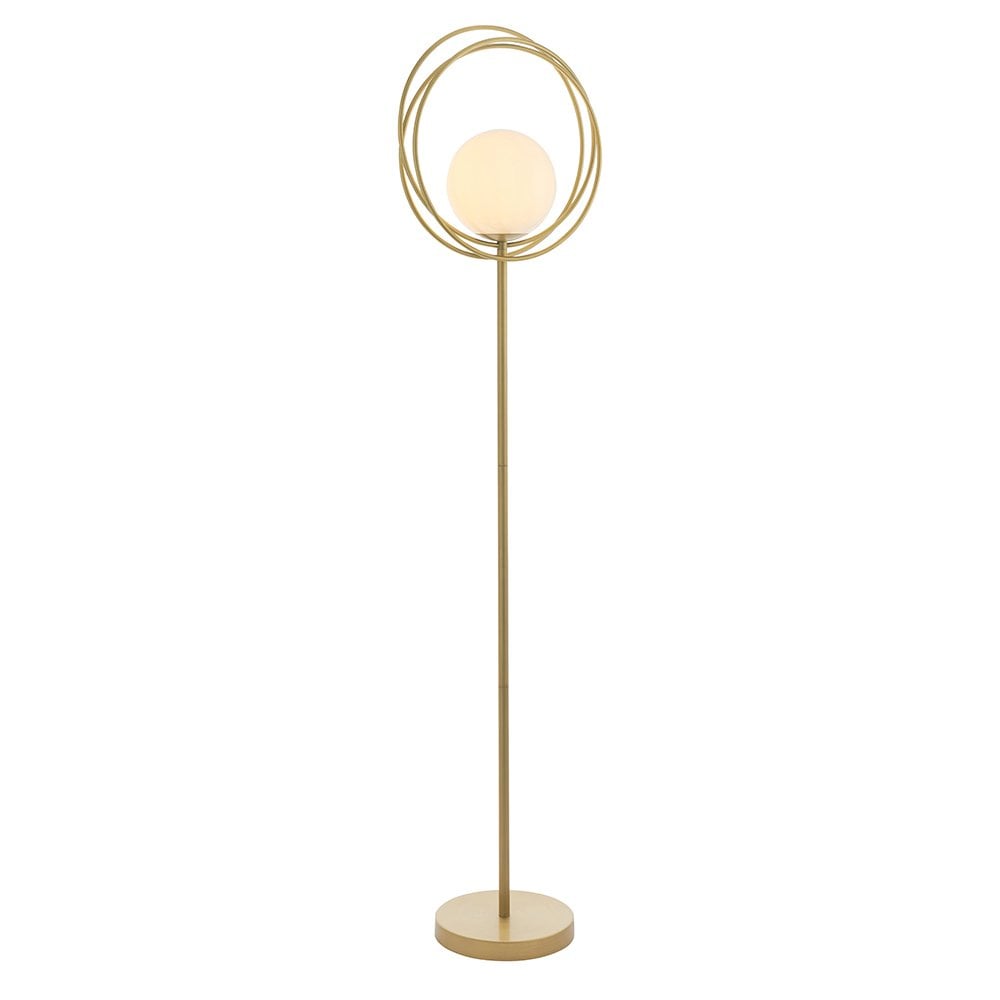 Emilio Brushed Gold Looped Floor Lamp