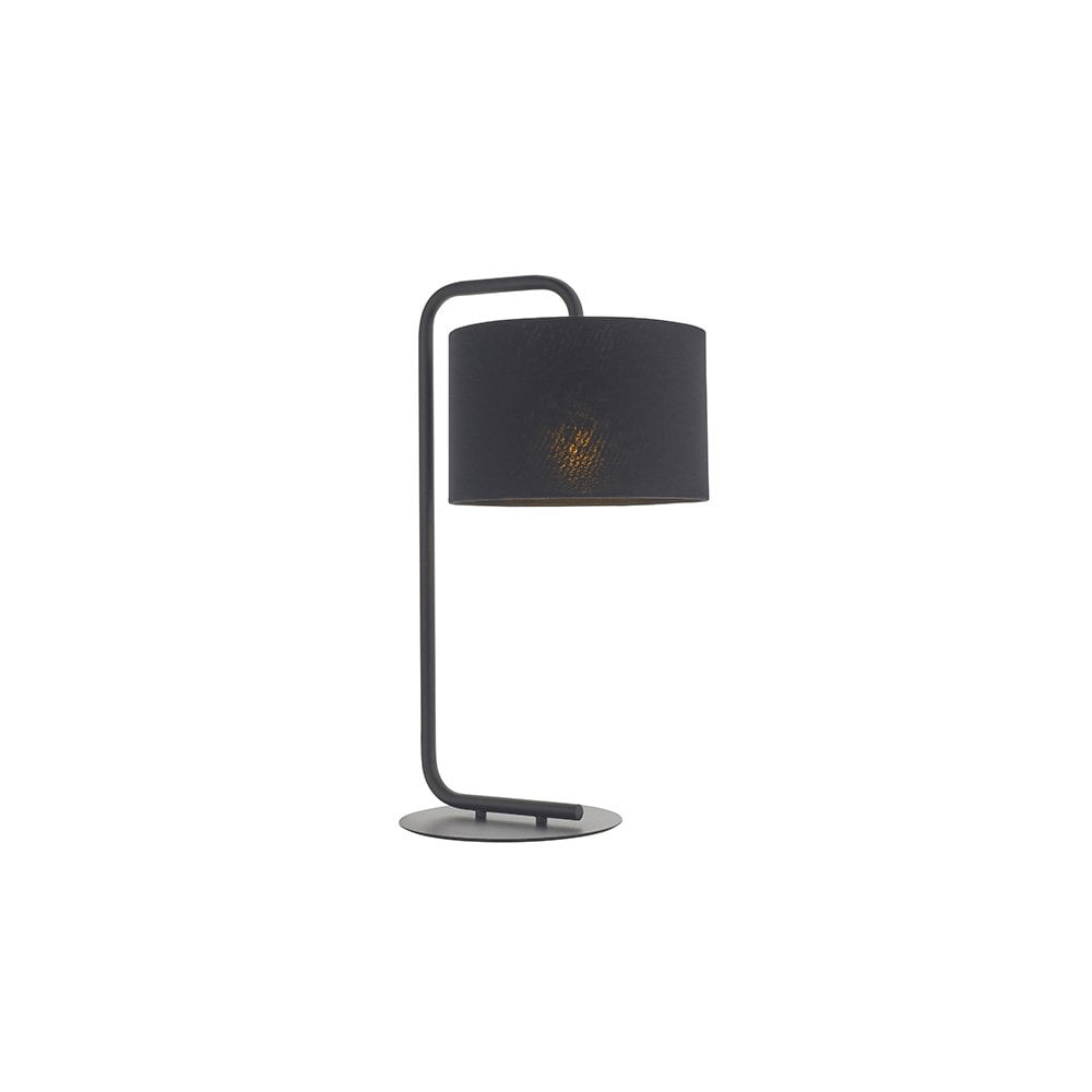 Landis Table Lamp in Black Finish C/W Black Shade