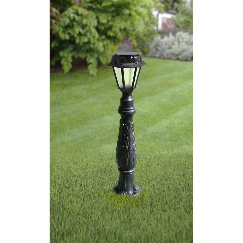 Iafet Rosetta Solar Post Light 2W Sensor & CCT in Black