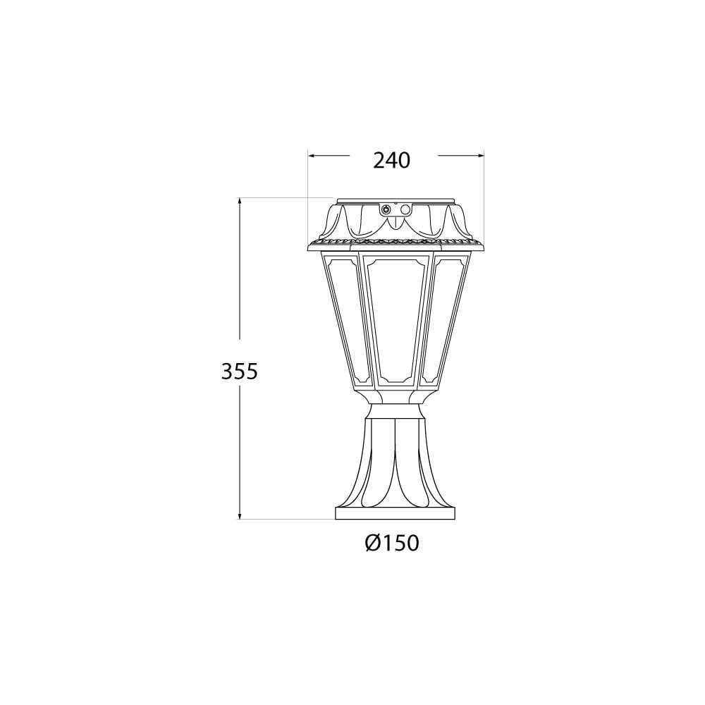 Minilot Rosetta Solar 2W Post Top Lantern with Sensor