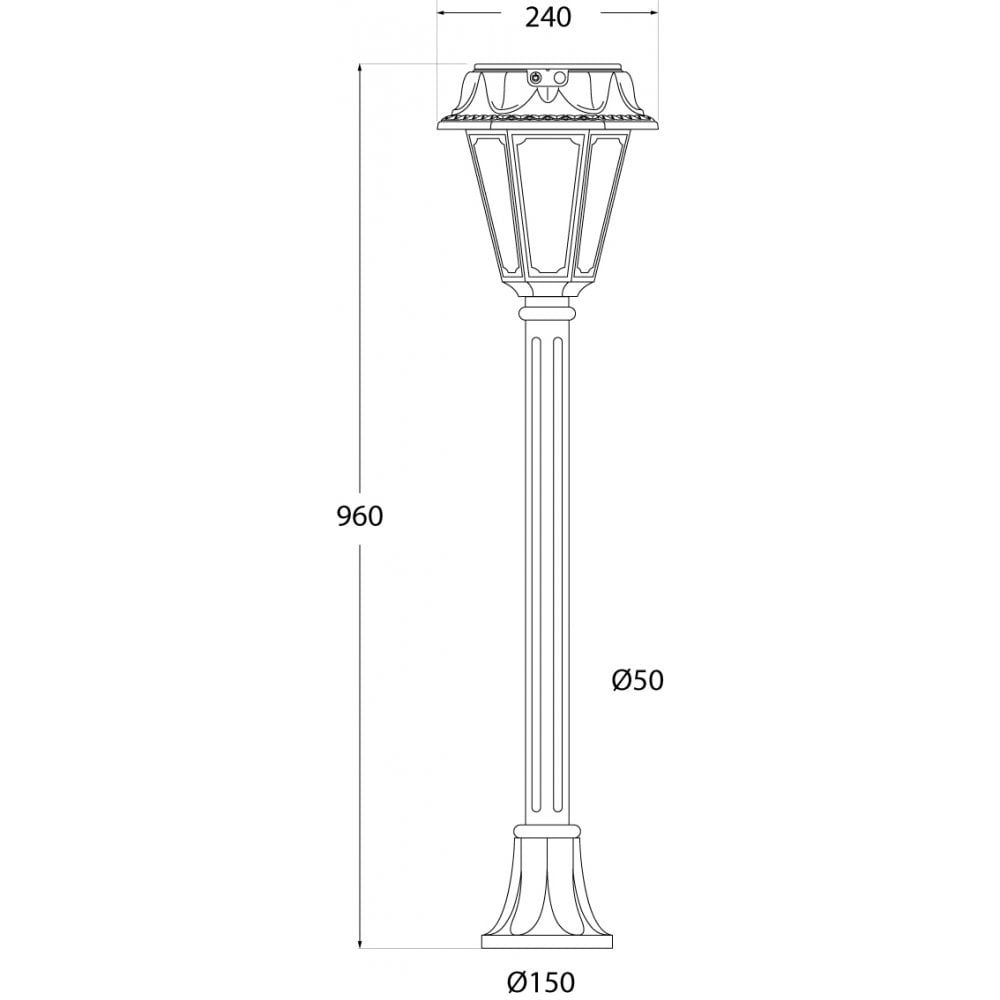 Mizar Rosetta Solar Post Light with Sensor & CCT