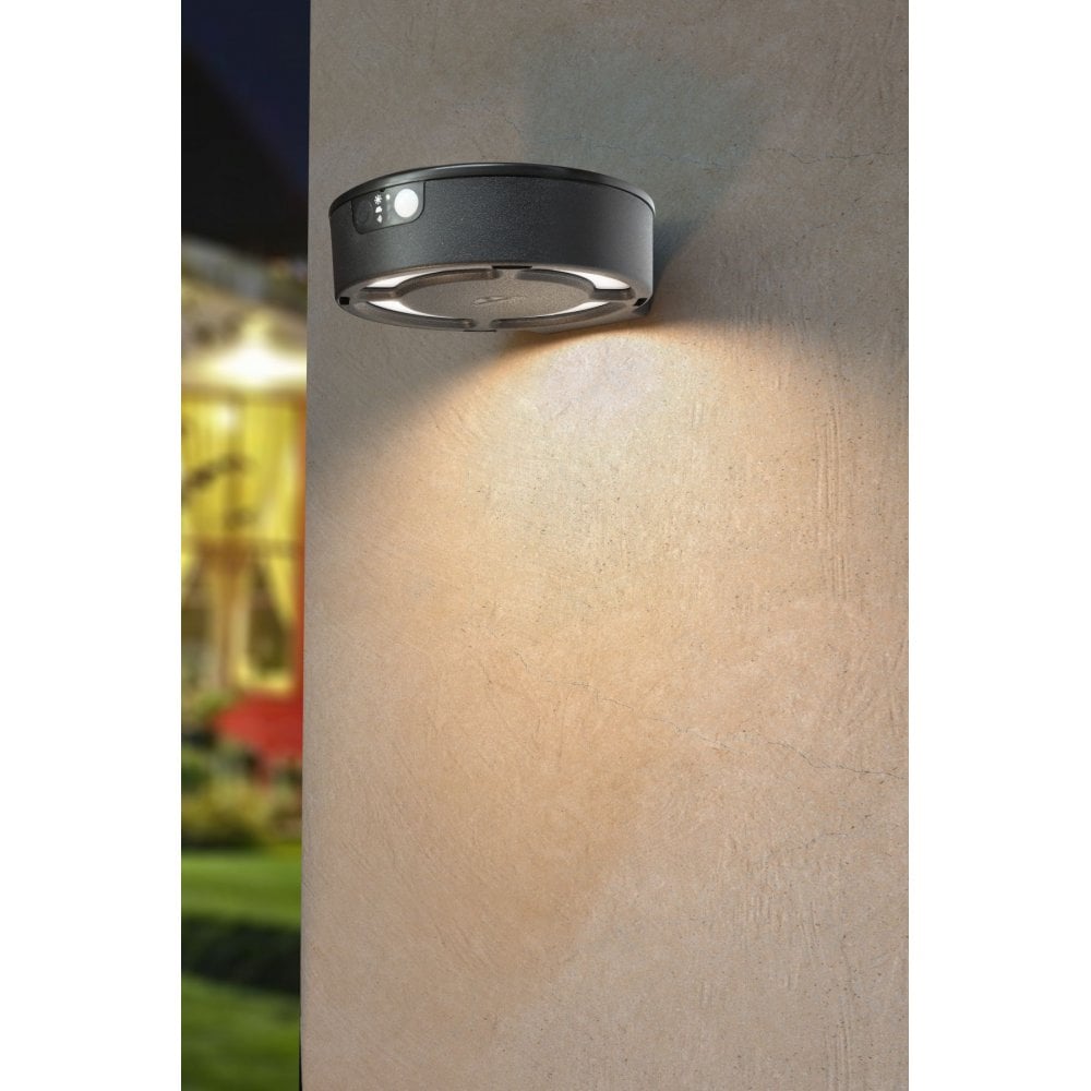 Fortunato Solar 2W Wall Light CCT & Sensor in Black