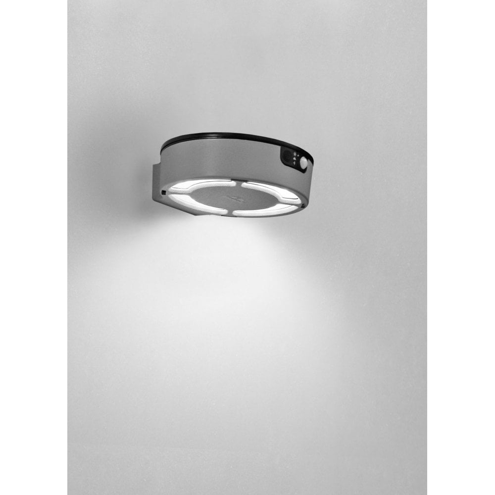 Fortunato Solar 2W Wall Light CCT & Sensor in Grey