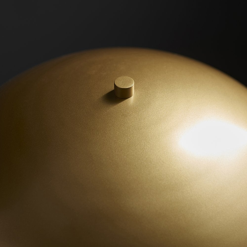 Gold Dome Table Lamp with Bronze Finished Base