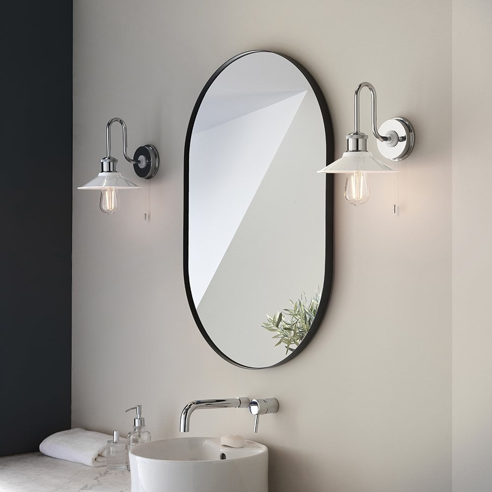 Maris Wall Light in Chrome with Gloss White Shade