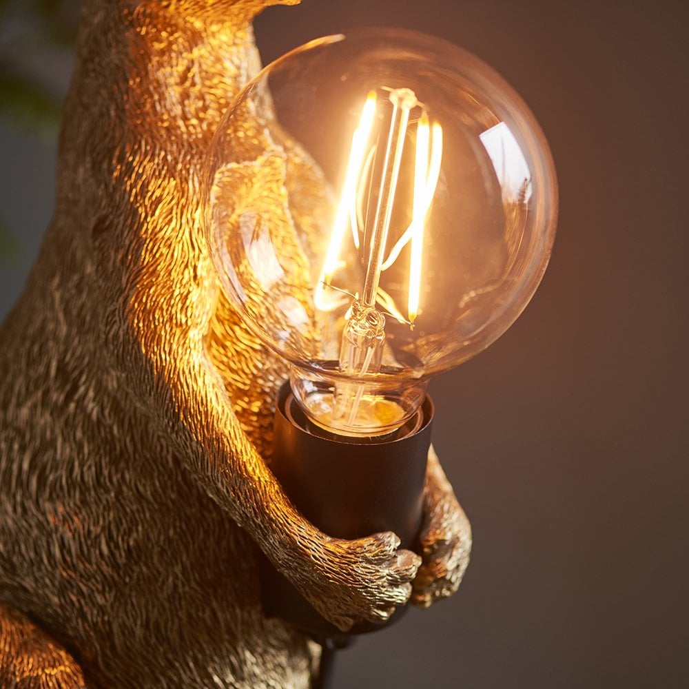 Novelty Kangaroo Table Lamp in Gold Finish