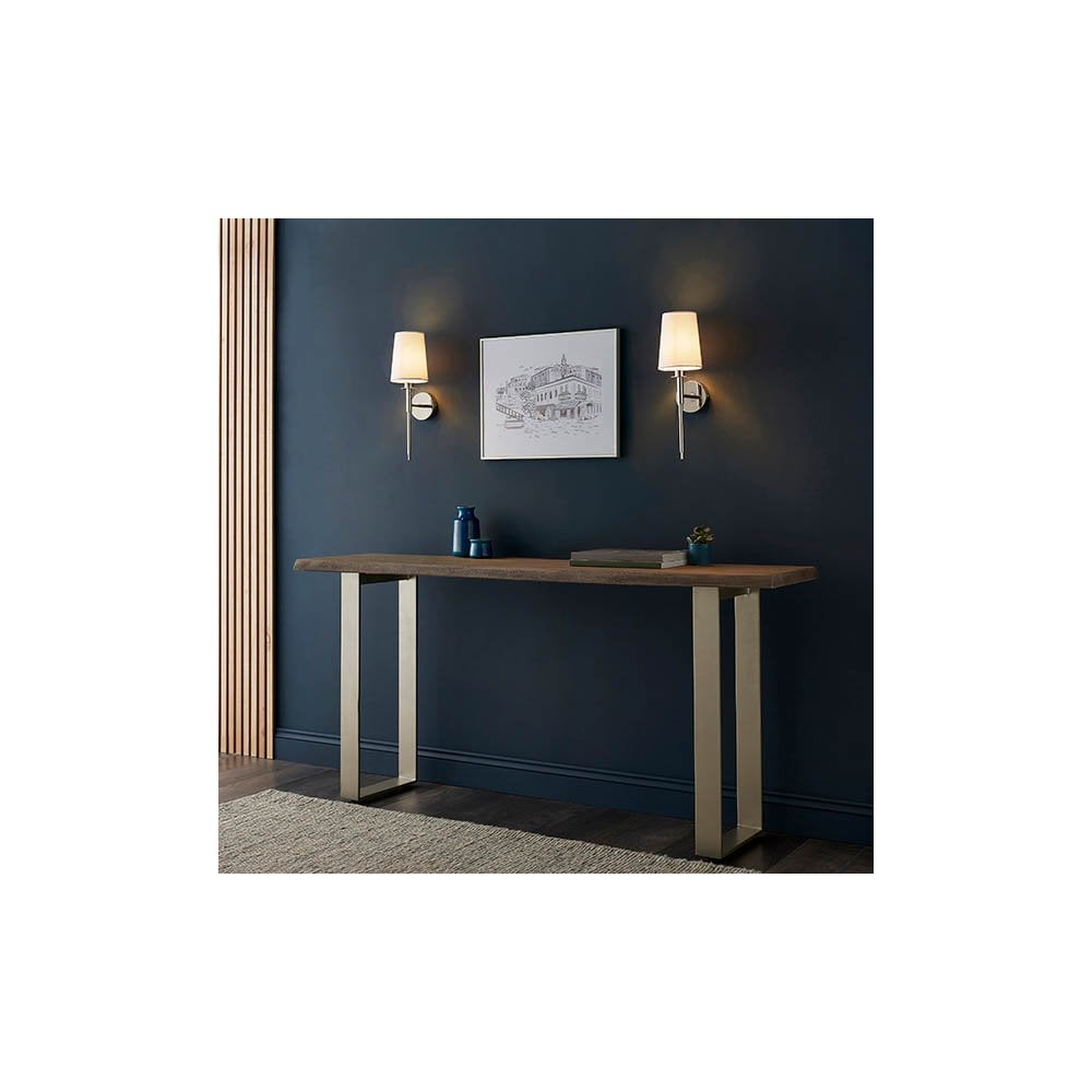 Vintage Style Wall Light in Nickel with White Shade