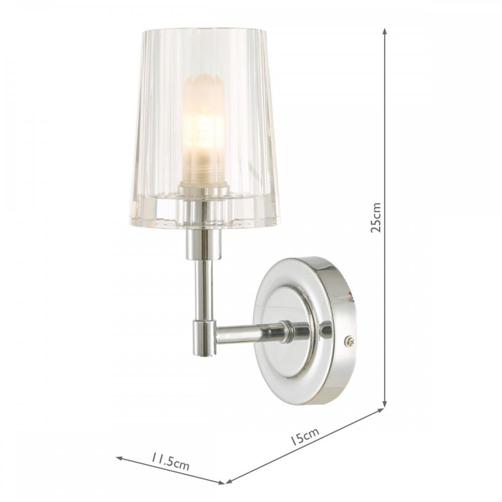 Blake Bathroom Wall Light in Polished Chrome IP44
