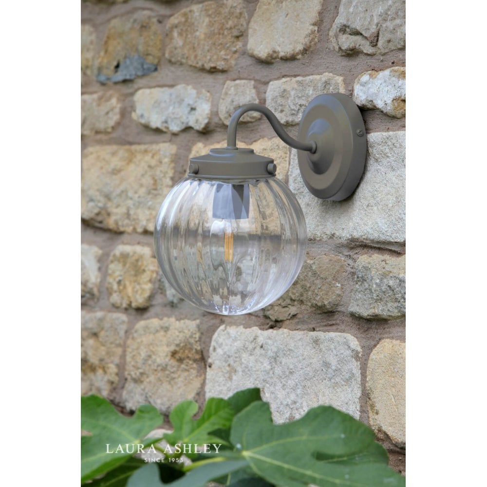 Georgie Outdoor Matt Grey Wall Light IP44