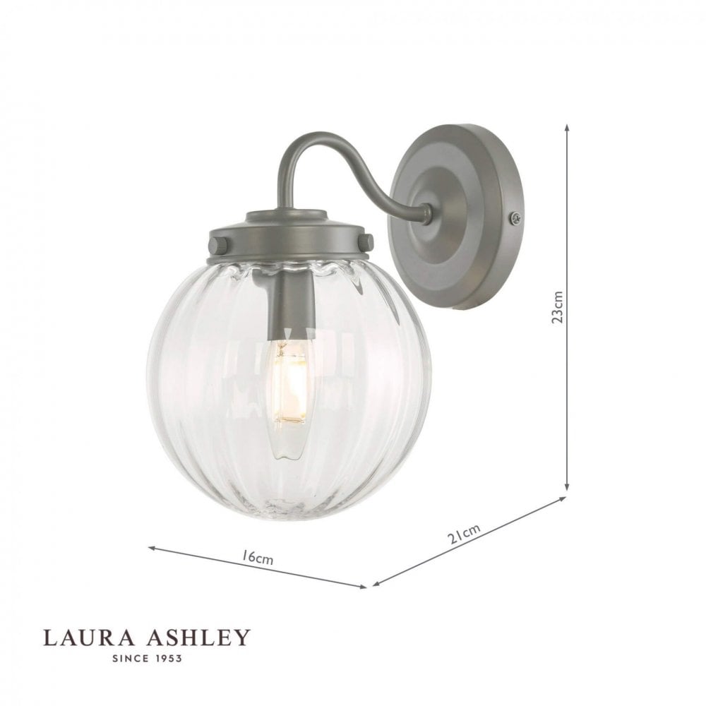 Georgie Outdoor Matt Grey Wall Light IP44