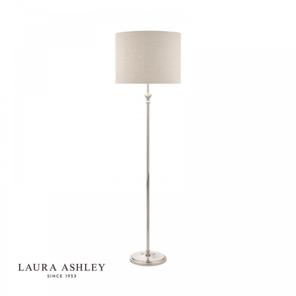 Highgrove Floor Lamp in Polished Nickel C/W Shade