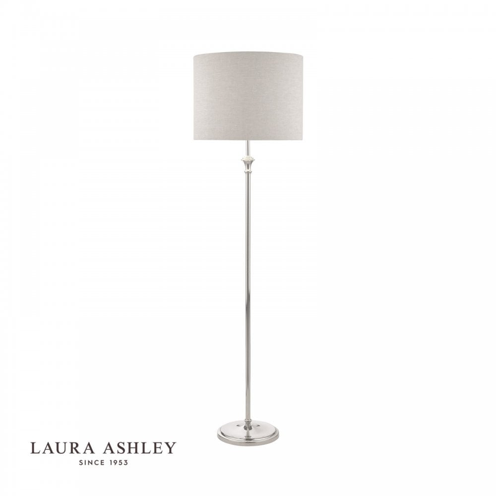 Highgrove Floor Lamp in Polished Nickel C/W Shade