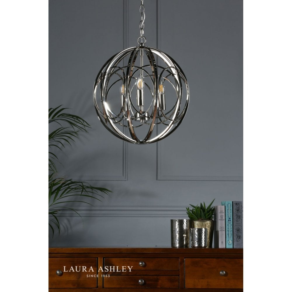 Orbital 3 Light Polished Nickel Pendant