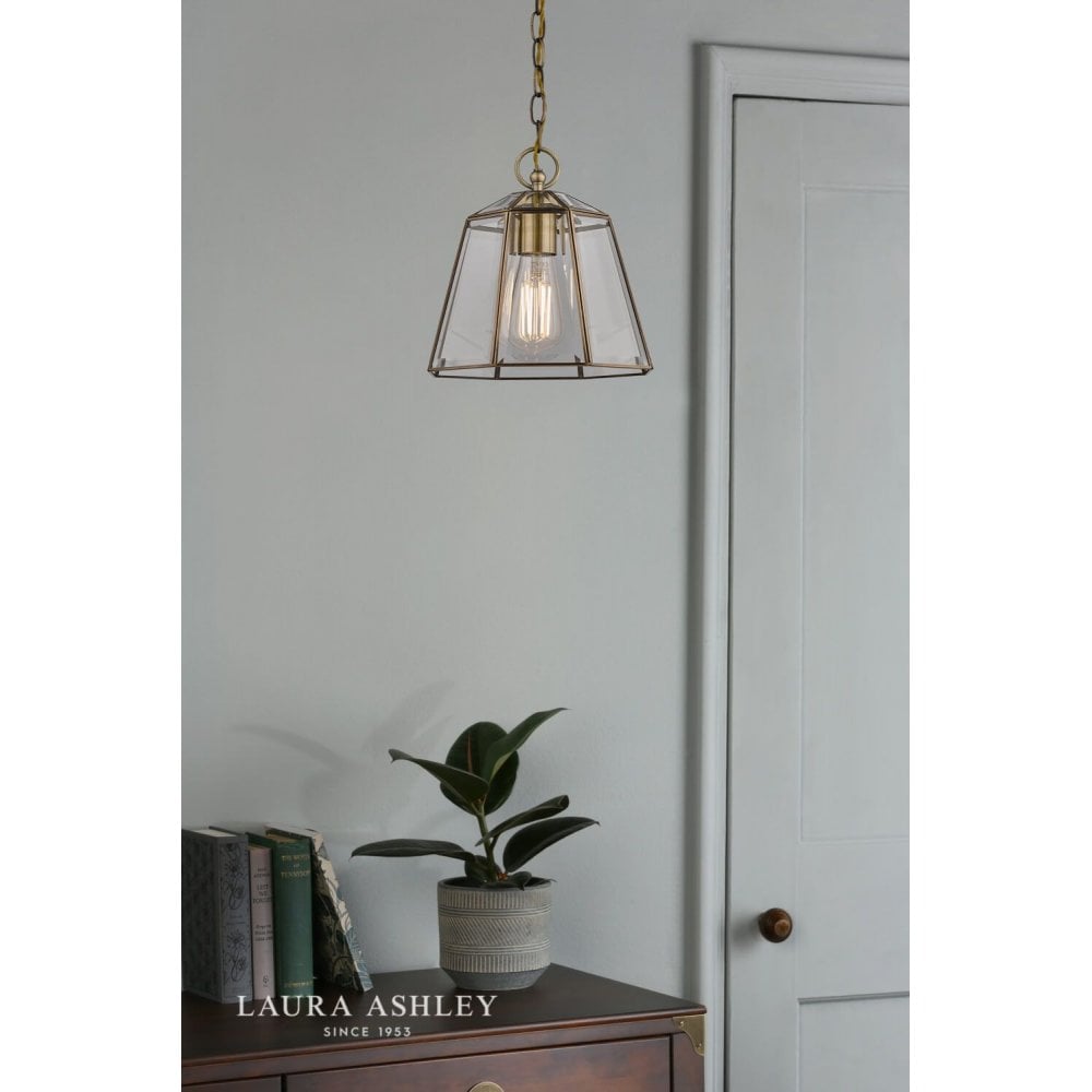 Clayton Single Pendant in Antique Brass