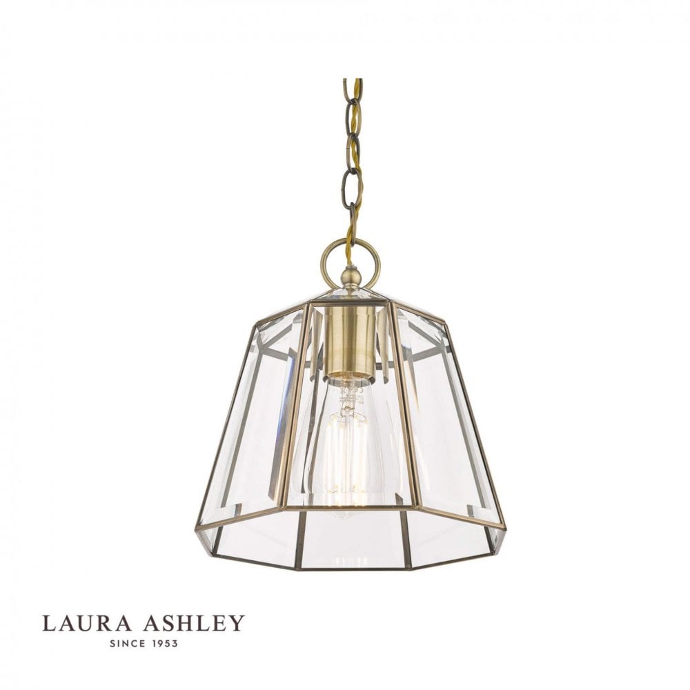 Clayton Single Pendant in Antique Brass