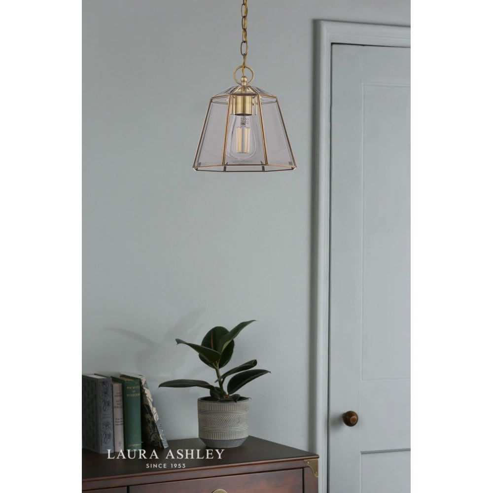 Clayton Single Pendant in Antique Brass