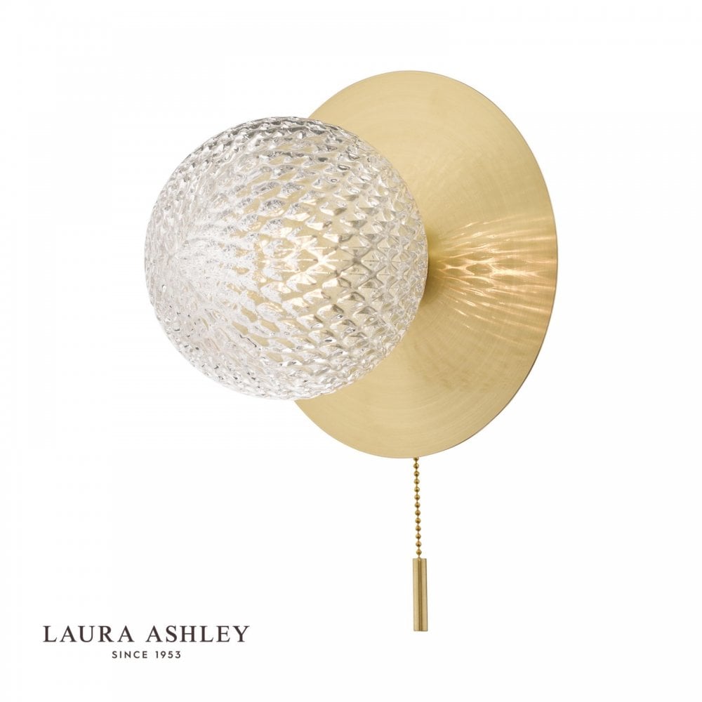 Prague Satin Brass Bathroom Wall Light IP44