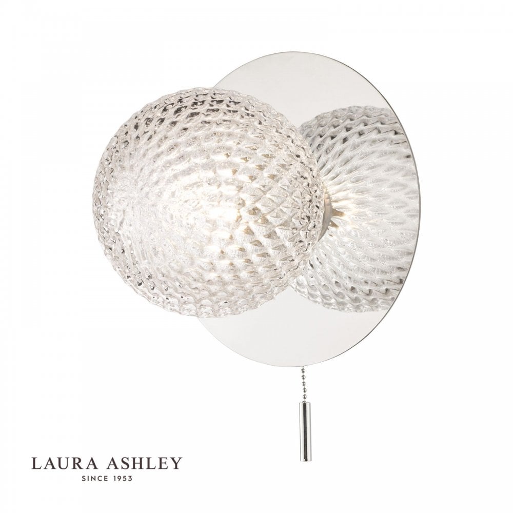 Prague Polished Chrome Bathroom Wall Light IP44