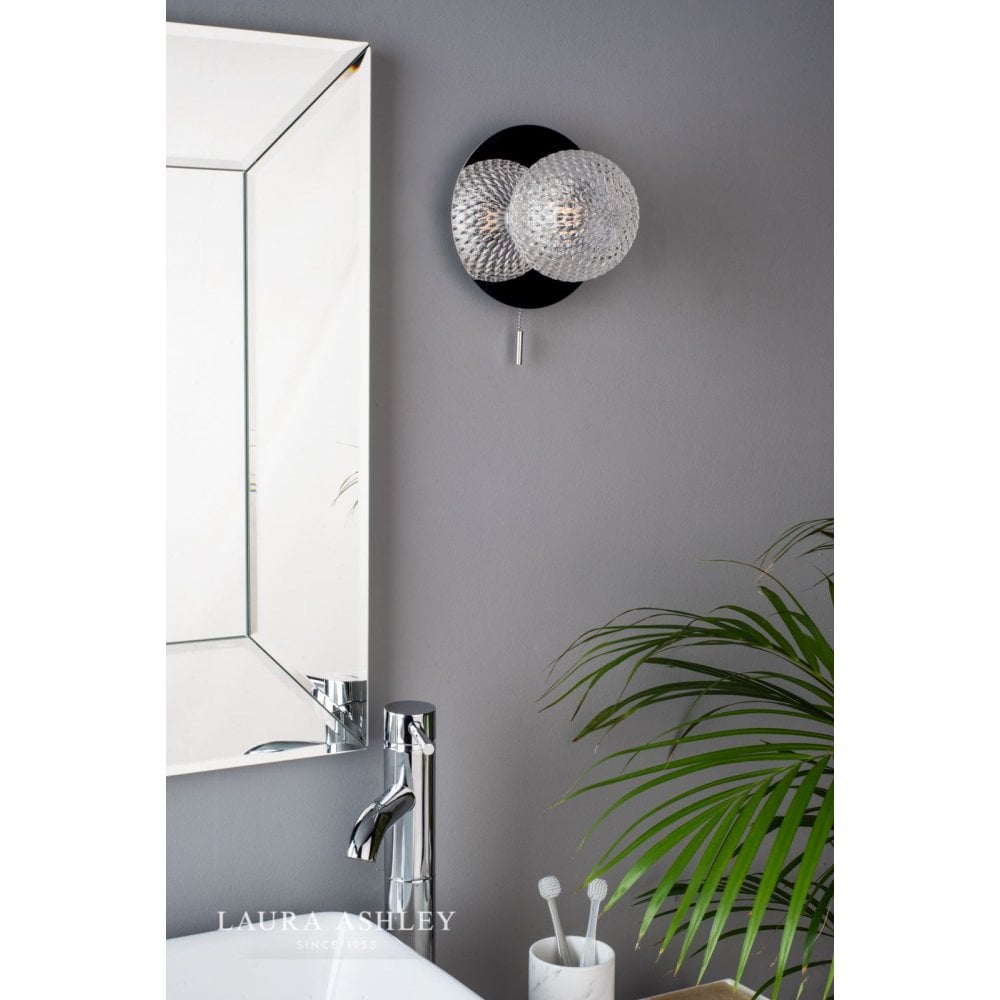 Prague Polished Chrome Bathroom Wall Light IP44