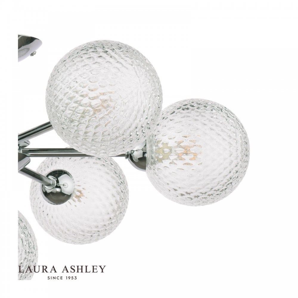 Atherton 7 Light Semi Flush Fitting in Polished Chrome