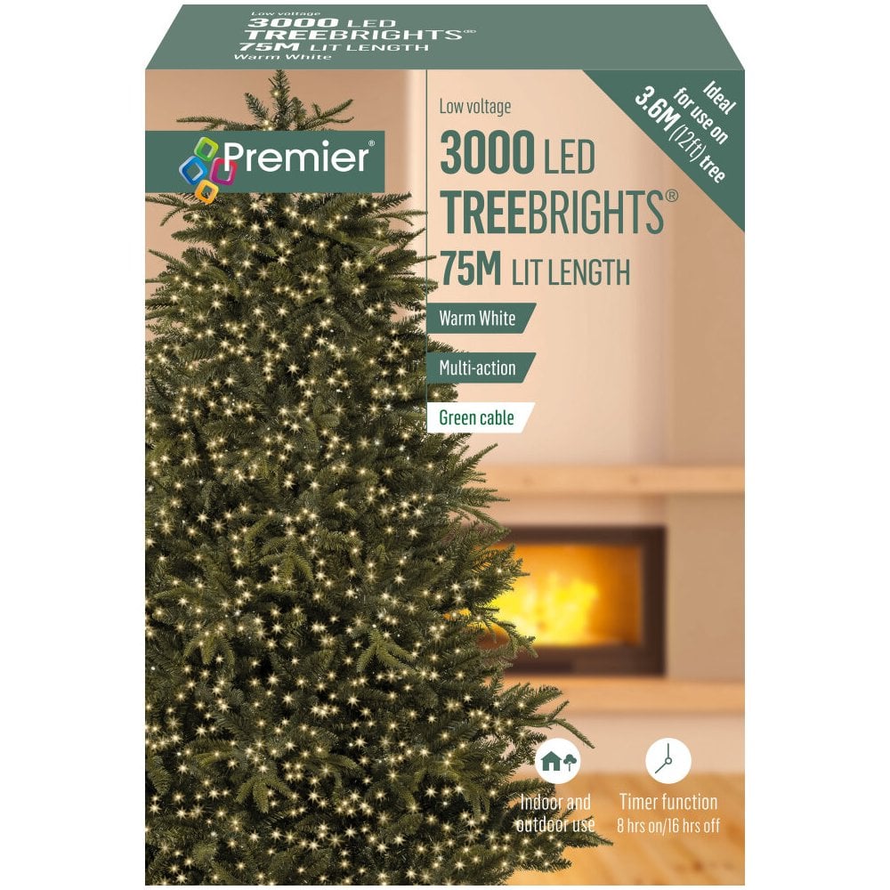 3000 Led Timer Treebrights Warm White Lights
