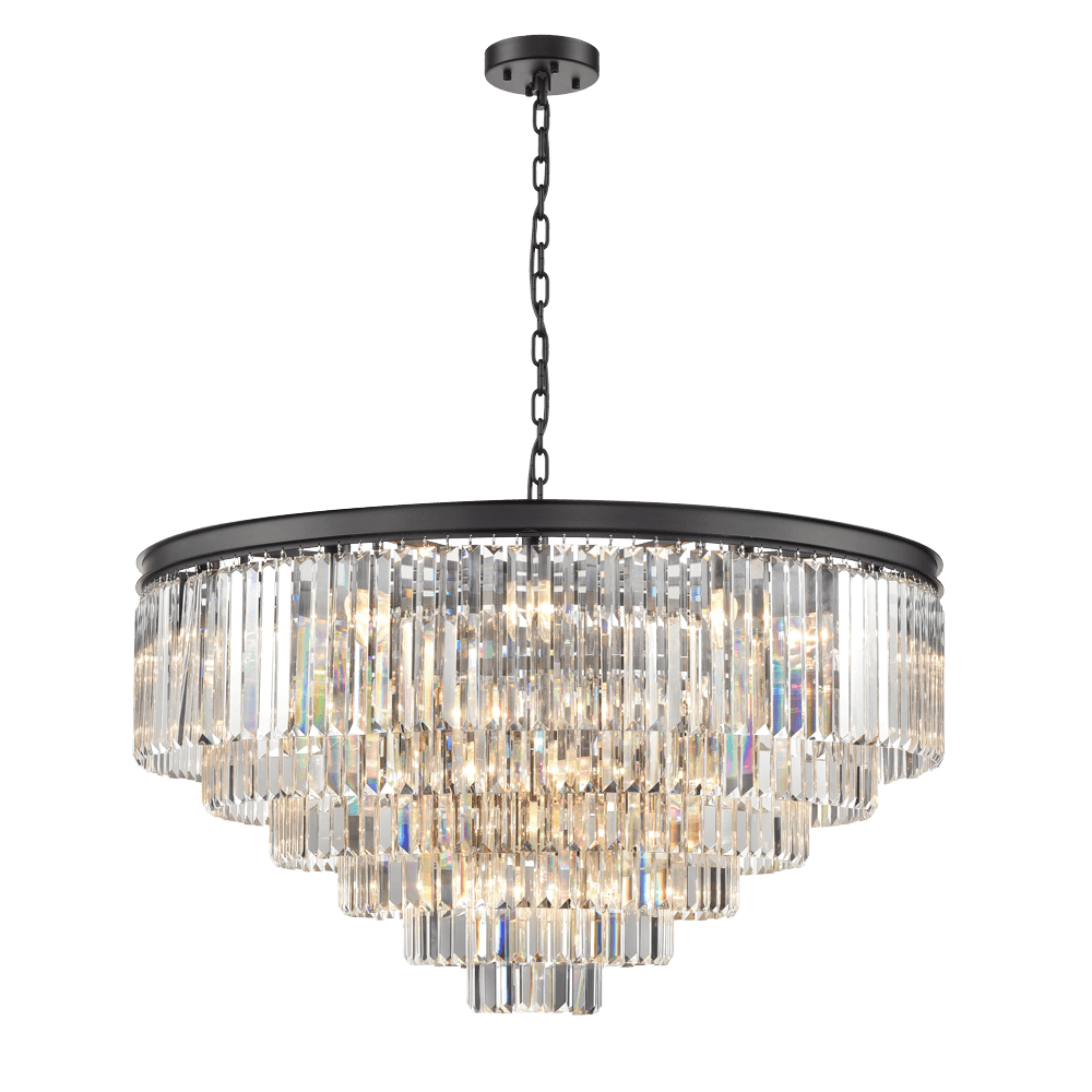 PerditaMatt Black 30 Light Chandelier