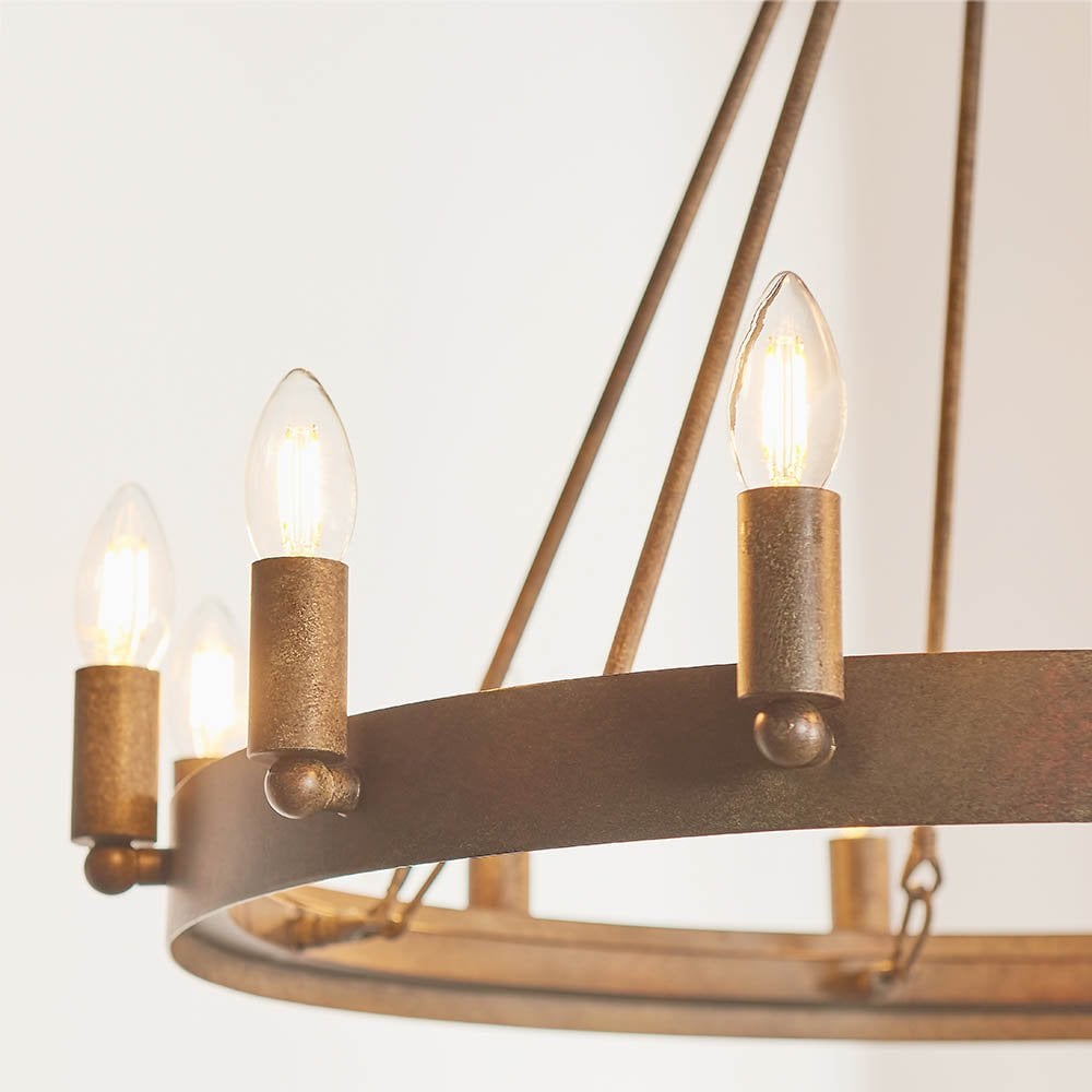 Chevalier 12 Light Ceiling Light in Aged Metal