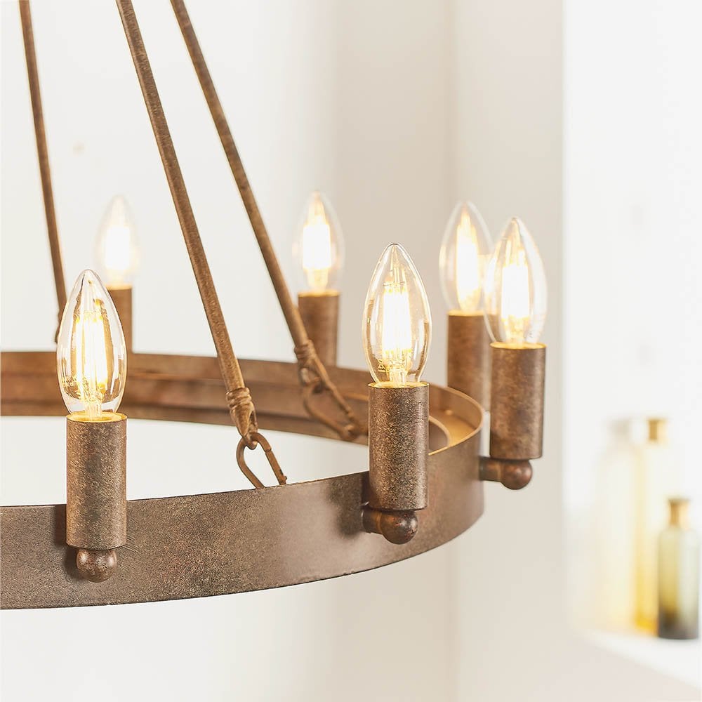 Chevalier 12 Light Ceiling Light in Aged Metal