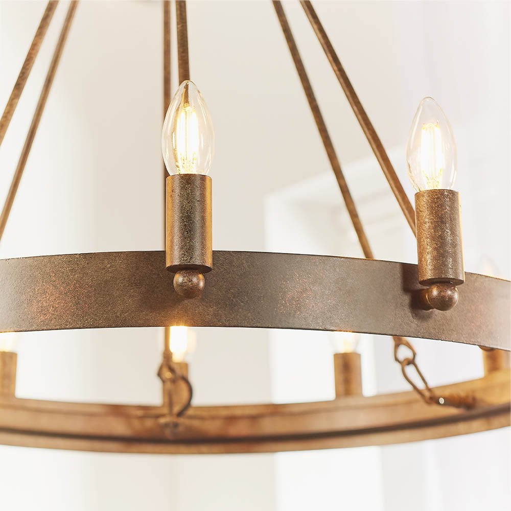Chevalier 12 Light Ceiling Light in Aged Metal