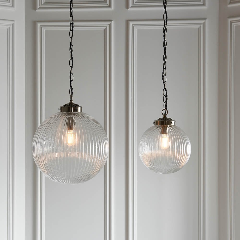 Brydon Clear Ribbed Glass 250mm