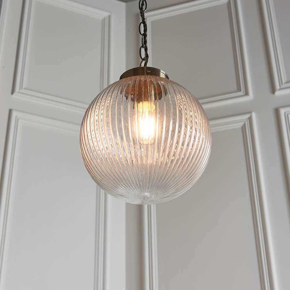 Brydon Clear Ribbed Glass 250mm
