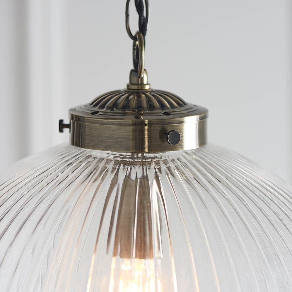 Brydon Clear Ribbed Glass 350mm