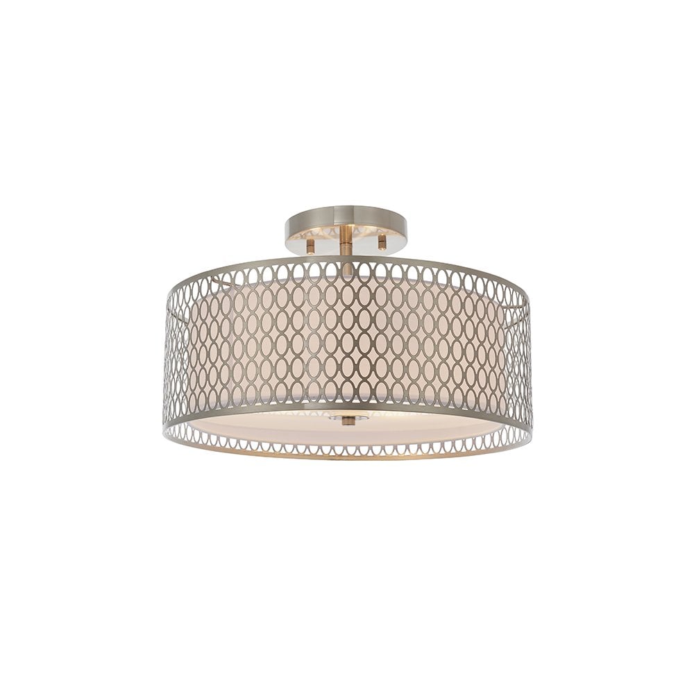 Cordero 3 Light Flush Fitting in Satin Nickel