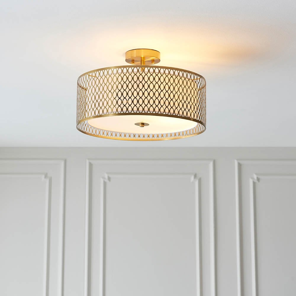 Cordero 3 Light Flush Fitting in Gold