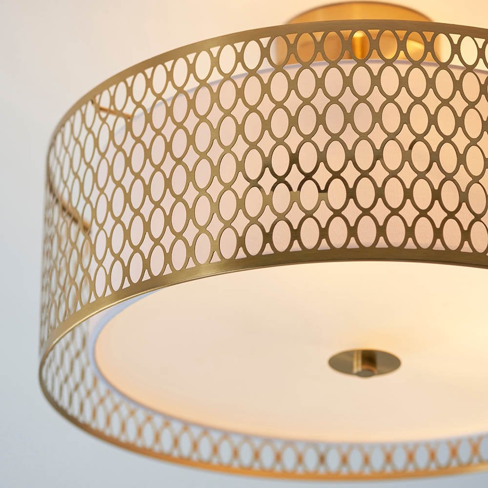 Cordero 3 Light Flush Fitting in Gold